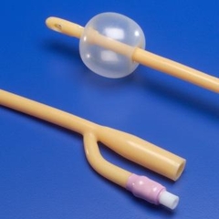 Cardinal Health Foley Catheter Dover 3-Way Standard Tip 5 cc Balloon 18 Fr. Silicone Coated Latex, 10 EA/CS