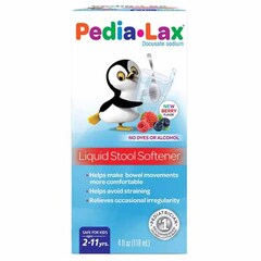 C.B. Fleet Stool Softener Pedia-Lax Fruit Punch Flavor Liquid 4 oz. 50 mg / 15 mL Strength Docusate Sodium, 1 Each