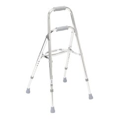 Drive Medical Side Step Folding Walker Adjustable Height Hemi Aluminum Frame 300 lbs. Weight Capacity 29-1/2 to 37 Inch Height, 1/EA
