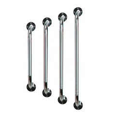 Drive Medical Wall Grab Bar Chrome Finish Knurled Steel, 1/EA