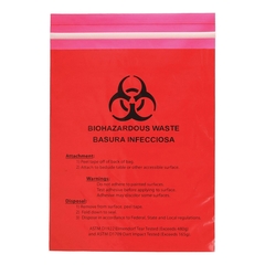 Unimed Biohazard Waste Bag 2.6 Quart Red Bag 12 X 14 Inch, 100/CS