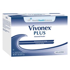 Nestle Healthcare Nutrition Elemental Tube Feeding / Oral Supplement Vivonex&reg; Plus Unflavored 2.8 oz. Individual Packet Powder, 6 EA/BX, 6BX/CS