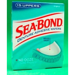 Combe Denture Adhesive Sea-Bond&reg; Upper Wafers, 15EA/BX