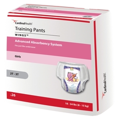 Cardinal Health Curity™ Girls Training Pants - Medium, Up to 34 lbs, 104/CS