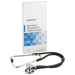 McKesson Sprague - Rappaport Binaural Stethoscope entrust&reg; Black 2-Tube 16 Inch Dual Head