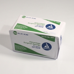 Dynarex Gauze Sponge Advantage Cotton 12-Ply 4 x 4
