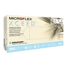 Ansell Exam Glove xCEED NonSterile Blue Powder Free Nitrile Ambidextrous Textured Fingertips Not Chemo Approved Medium, 2500/CS