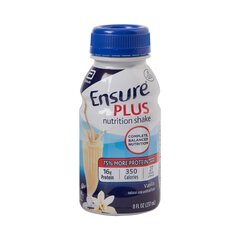 Abbott Nutrition Ensure Plus Nutrition Shake, Vanilla, 8-ounce bottle