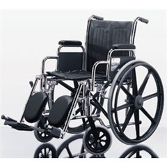 Alimed Wheelchair Excel 2000 Dual Axle Padded, Removable Arm Style Mag Wheel Black 18 Inch Seat Width 300 lbs. Weight Capacity