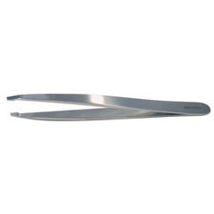 BR Surgical Cilia Forceps BR Surgical Swiss 3-3/4 Inch Length OR / Surgical Grade Stainless Steel NonSterile NonLocking Thumb Handle Straight 3 mm Wide Diagonal Jaws, 1/EA