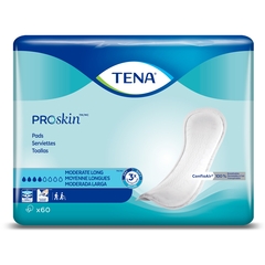 Essity Bladder Control Pad TENA ProSkin™ Moderate Long 12 Inch Length Moderate Absorbency Dry-Fast Core™ One Size Fits Most