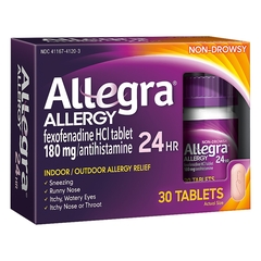 Chattem Allergy Relief Allegra&reg; 180 mg Strength Tablet 30 per Box