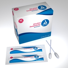 Dynarex Impregnated Swabstick 70% Strength Isopropyl Alcohol Individual Packet NonSterile, 500 EA/CS