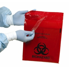 Unimed Biohazard Waste Bag Unimed - Midwest 1.4 Quart Red Bag 9 X 10 Inch, 100/BX