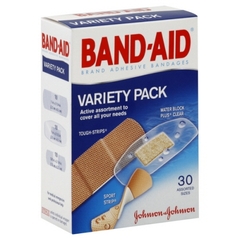 Johnson & Johnson Adhesive Strip Band-Aid&reg; Fabric / Plastic Assorted Sizes Clear / Tan Sterile