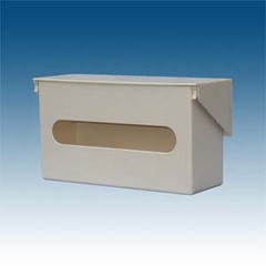 Plasti-Products Glove Box Holder Horizontal Mounted 1-Box Capacity Putty 3-1/2 X 3-7/8 X 11 Inch Plastic, 2/CS