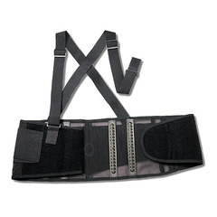 Ergodyne Back Support with Suspenders ProFlex 1100SF Medium Hook and Loop Closure 30 to 34 Inch Waist Circumference Adult