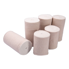 Water Jel Elastic Bandage Welmed Premium Weave 6 Inch X 11 Yard Standard Compression Single Hook and Loop Closure Tan NonSterile, 48/CS