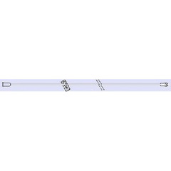 All-Med IV Extension Set 16 Inch Tubing Without Ports 0.5 mL Priming Volume DEHP-Free, Lipid Resistant, 50/BX