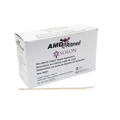 AMD Ritmed Swabstick Solon&reg; Cotton Tip Wood Shaft 6 Inch NonSterile 100 per Pack, 1/BG