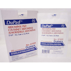 MON645799EA - McKesson - Abdominal Pad DuPad Cellulose 1-Ply 8 X 10 Inch Rectangle Sterile