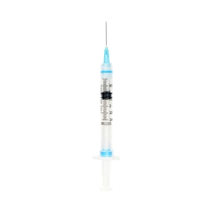 Sol-Millennium Medical Syringe with Hypodermic Needle Sol-Care 3 mL 23 Gauge 1 Inch Detachable Needle Retractable Needle