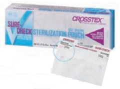 SPS Medical Supplies Sterilization Pouch Sure-Check Ethylene Oxide (EO) Gas / Steam 2-3/4 X 9 Inch Transparent Self Seal Film, 200/BX