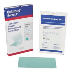 MON784063EA - BSN Medical - Antimicrobial Wound Contact Layer Dressing Cutimed Sorbact WCL 4 x 8" 10 Count Sterile, 1/EA