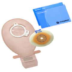Coloplast Ostomy Kit SenSura&reg; Click Wide Two-Piece System Maxi 5/8 to 1-11/16 Inch Drainable Convex Light, Trim to Fit