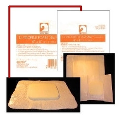 Gentell Foam Dressing LoProfile Bordered 6 X 6 Inch Square Adhesive with Border Sterile