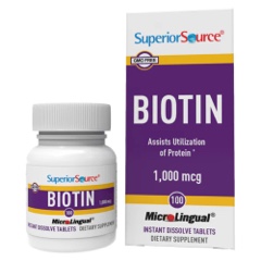 Continental Vitamin Company Biotin Supplement Superior Source&reg; Vitamin B7 1,000 mcg Strength Tablet 100 per Bottle