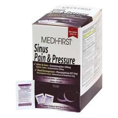Medique Products Sinus Relief Medi-First&reg; 500 mg - 5 mg Strength Tablet 500 per Box