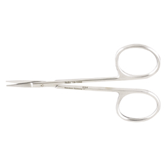 MON96751EA - Miltex Medical - Iris Scissors Miltex 4-1/2 Inch Surgical Grade Stainless Steel NonSterile Finger Ring Handle Straight Sharp/Sharp, 1/ EA