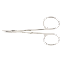 MON157507EA - Miltex Medical - Iris Scissors Miltex 4-1/2 Inch Surgical Grade Stainless Steel NonSterile Finger Ring Handle Curved Sharp/Sharp, 1/ EA