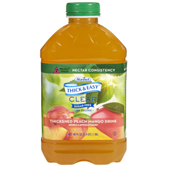 MON1058825CS - Hormel Health Labs - Thick & Easy® Clear Thickened Beverage, Sugar Free Peach Mango, Nectar Consistency