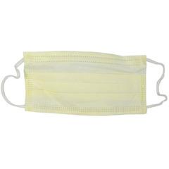Cardinal Health Procedure Mask Cardinal Health Pleated Earloops One Size Fits Most Yellow NonSterile ASTM Level 1, 50 EA/BX