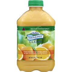 Hormel Health Labs Thick & Easy&reg; Clear Thickened Beverage, Orange Juice, 46 oz., Ready to Use, Nectar