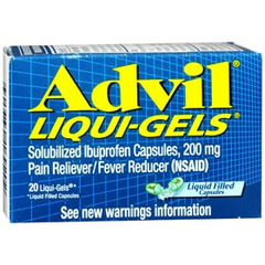 Glaxo Smith Kline Pain Relief Advil&reg; Liqui-Gels&reg; 200 mg Strength Ibuprofen Capsule 20 per Bottle
