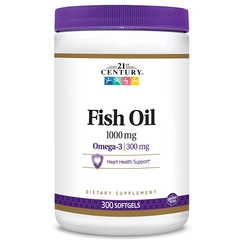 21st Century Fish Oil Supplement 21st Century 1000 mg Strength Softgel 60 per Bottle