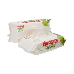 Kimberly Clark Professional Baby Wipes Huggies&reg; Natural Care 6.7 X 7.7 Inch Unscented Flip Top Soft Pack Disposable, 56EA/PK 8PK/CS