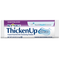 Nestle Healthcare Nutrition Food and Beverage Thickener Resource&reg; Thickenup&reg; Clear 1.4 Gram Stick Pack Unflavored Powder Varies By Preparation, 288 EA/CS