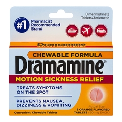 Medtech Laboratories Nausea Relief Dramamine&reg; 50 mg Strength Chewable Tablet 8 per Box