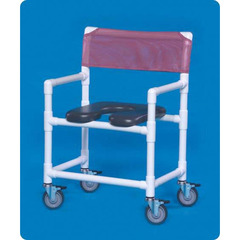 Innovative Products Shower Chair ipu&reg; Fixed Arms PVC Frame Mesh Backrest 28 Inch Seat Width 400 lbs. Weight Capacity, 1/EA