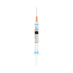 Sol-Millennium Medical Syringe with Hypodermic Needle Sol-Care 3 mL 25 Gauge 1 Inch Detachable Needle Retractable Needle