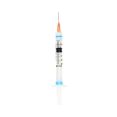 Sol-Millennium Medical Syringe with Hypodermic Needle Sol-Care 3 mL 25 Gauge 5/8 Inch Detachable Needle Retractable Needle