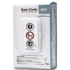 MON1121547PK - PDI - Surface Disinfectant Cleaner Sani-Cloth® AF3 Quaternary Based Wipe 80 Count Hard Case Disposable Unscented, 80/PK