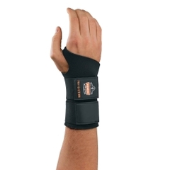 Ergodyne Wrist Support ProFlex&reg; 670 Ambidextrous Double Strap Neoprene Left or Right Hand Black Small, 1/EA