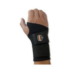 Ergodyne Wrist Support ProFlex&reg; 670 Ambidextrous Double Strap Neoprene Left or Right Hand Black X-Large, 1/EA
