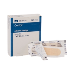 MON810230CS - Cardinal Health - Adhesive Strip Curity Sensitive Skin 1 x 3" Plastic Rectangle Tan Sterile, 1200 EA/CS