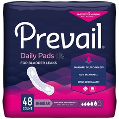 First Quality Prevail&reg; Bladder Control Pads - Maximum, 48 EA/PK